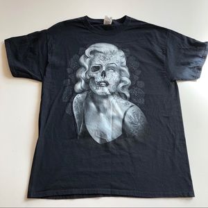 Marilyn Monroe skull t-shirt Large